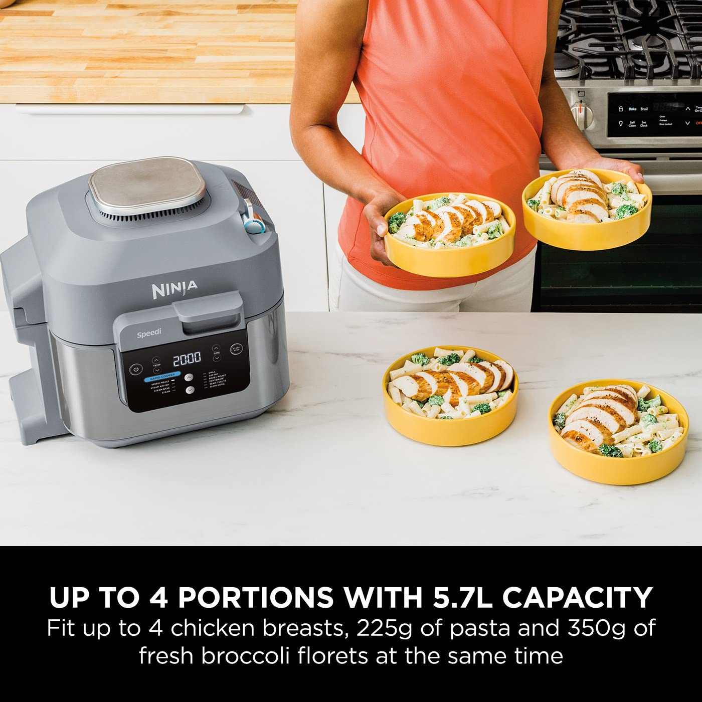 Ninja Speedi 10-in-1 Rapid Cooker, Air Fryer and Multi Cooker, 5.7L, Meals for 4 in 15 Minutes, Air Fry, Steam